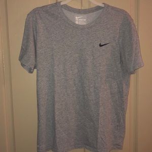 Heathered grey Nike dri-fit short sleeve T-shirt